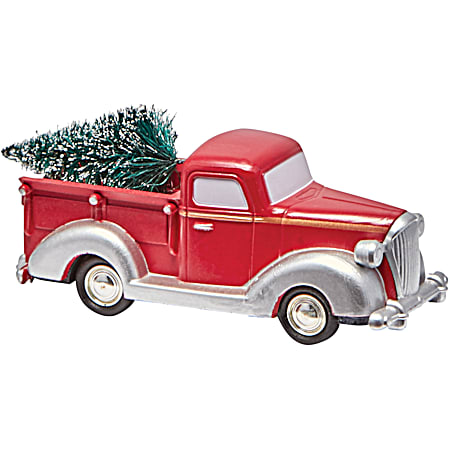 Red Pick-Up Truck Figurine
