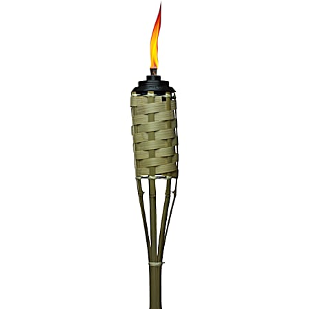 57 in Weather-Resistant Coated Natural Bamboo Torch