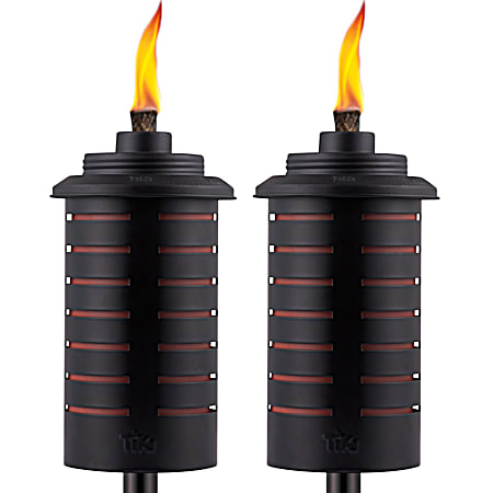65 in Black & Orange Easy Install Convertible Metal Torch - 2 Pk
