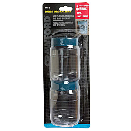 Organizer Plastic Jar - 2 Pk
