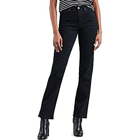 Women's 724 Soft Black High-Rise Straight Leg Jeans