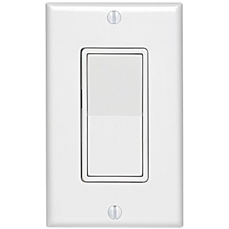 Decora White Switch w/ Plate