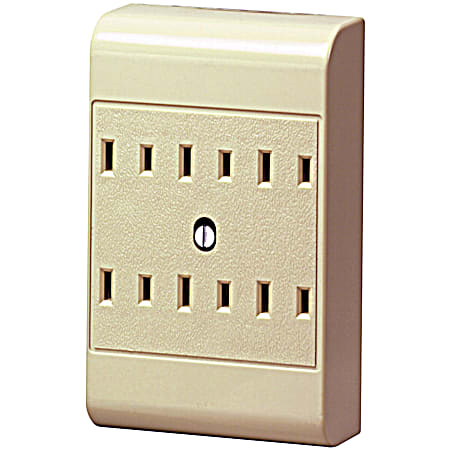 Leviton 6-Outlet Ivory Plug-In Adapter