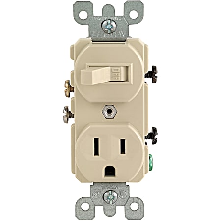 Leviton 15 Amp Switch & Outlet Combo - Ivory