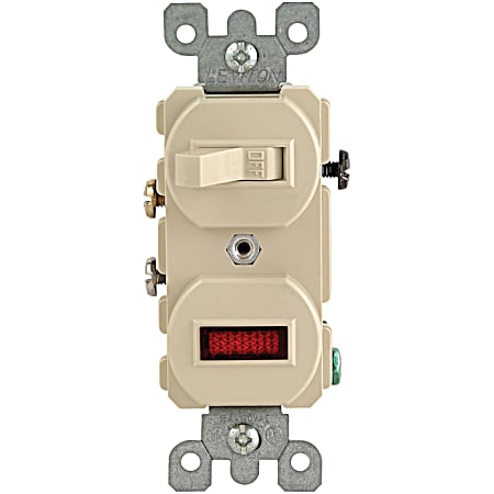 Switch & Pilot Combination Light Device - Ivory