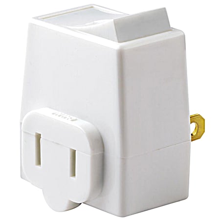 Double Pole Rocker Switch - White