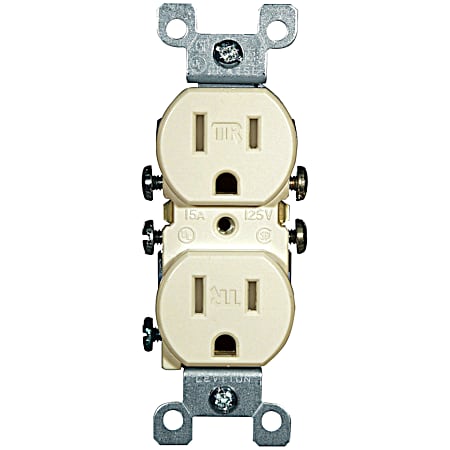 15 Amp Ivory Grounding Outlet