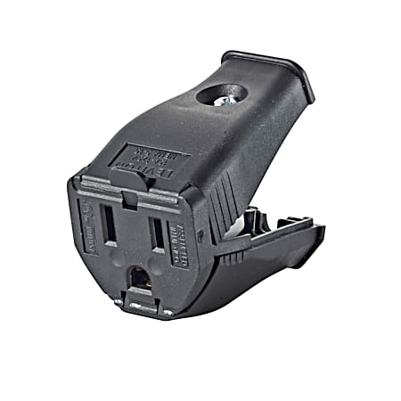 Leviton Black Hinged Grounding Cord Connector