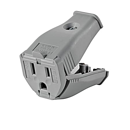 Leviton Gray Hinged Grounding Cord Connector