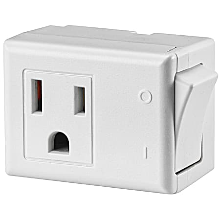 Grounded Switch Tap - White