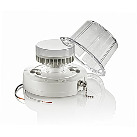 Leviton Pull-Chain LED Lampholder w/ 10W LED Lamp & Guard    