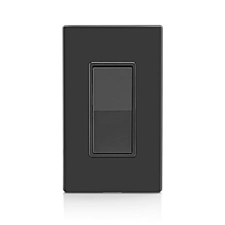 Leviton Decora 15 Amp Black Grounding Rocker Switch