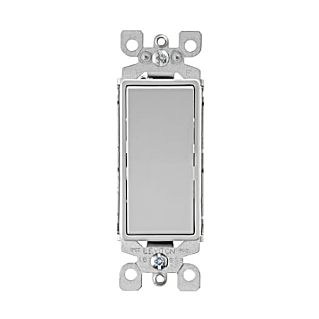 Decora 15 Amp Light Gray Rocker 3-Way Switch