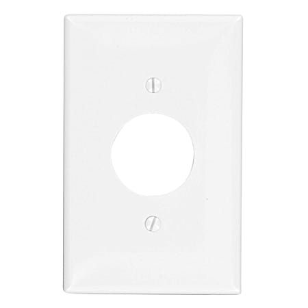 Leviton One-Gang Single Midway Size White Receptacle Wall Plate