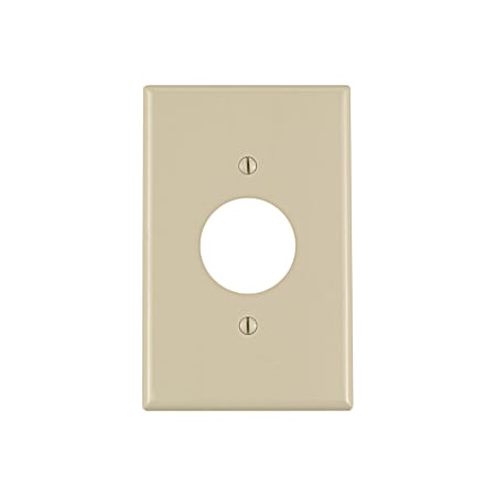 Leviton One-Gang Single Midway Size Ivory Receptacle Wall Plate