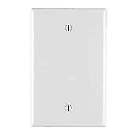 Leviton One-Gang Midway Size White Blank Wall Plate