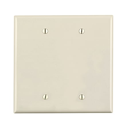 Leviton Two-Gang Midway Size Light Almond Blank Wall Plate