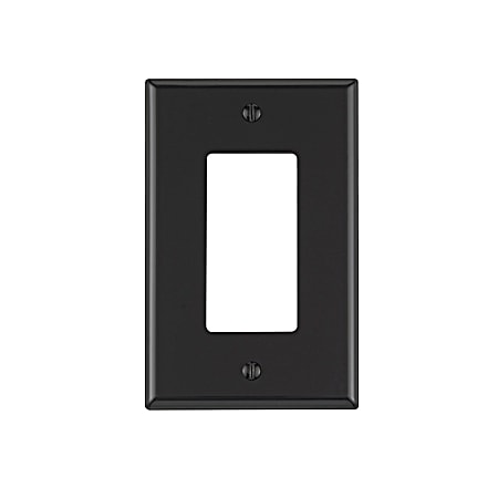 Decora One-Gang Midway Size Black Nylon Wall Plate