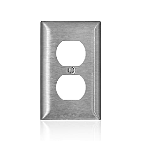 Leviton One-Gang Stainless Steel Outlet Wall Plate