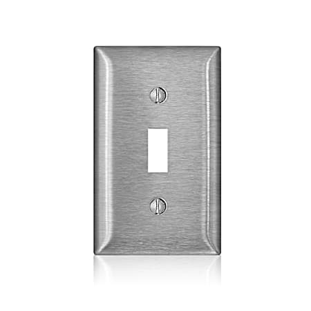 Leviton One-Gang Stainless Steel Toggle Switch Wall Plate
