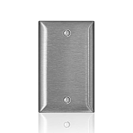 Leviton One-Gang Stainless Steel Blank Wall Plate