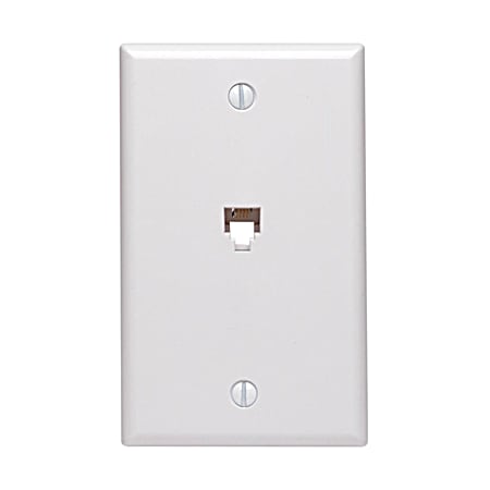 Leviton Midway Size White Video Jack Wall Plate