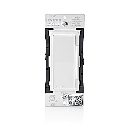 Leviton White Decora Smart 2nd Gen Wi-Fi 120V-600W Dimmer Switch