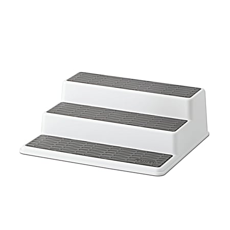 Copco 10 in White/Gray Non-Skid 3-Tier Cabinet Organizer