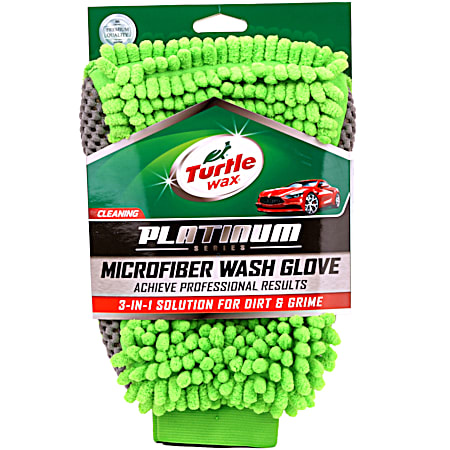 Platinum Series Green 3-in-1 Microfiber Car Wash Glove