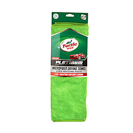 Turtle Wax Platinum Series Green Microfiber Drying Towels - 2 Pk