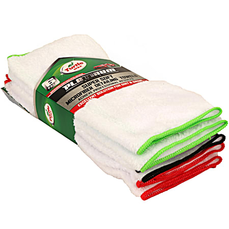 Turtle Wax Platinum Series White Microfiber Super Soft Detailing Towels - 6 Pk