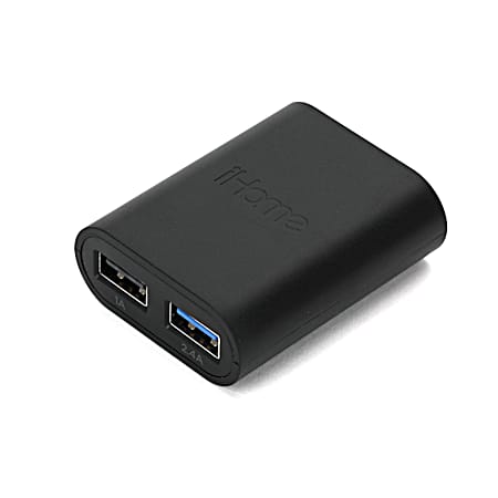iHome AC Pro 3.4A 2 USB-A Port Slim Wall Charger