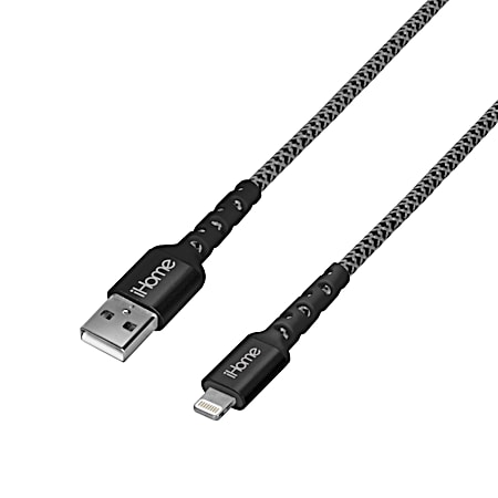iHome 6 ft Durastrain Lightning to USB-A Cable