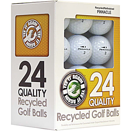 Tee It Again White Quality Recycled Golf Balls - 24 Pk