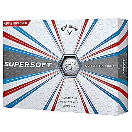 White Supersoft Golf Balls - 12 Pk