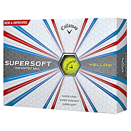 Yellow Supersoft Golf Balls - 12 Pk