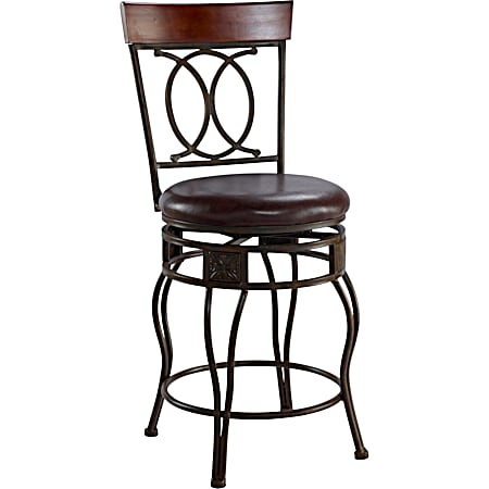 O & X 24 in Black Counter Stool