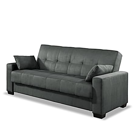 Bailey Dark Grey Microfiber Sofa Lounger