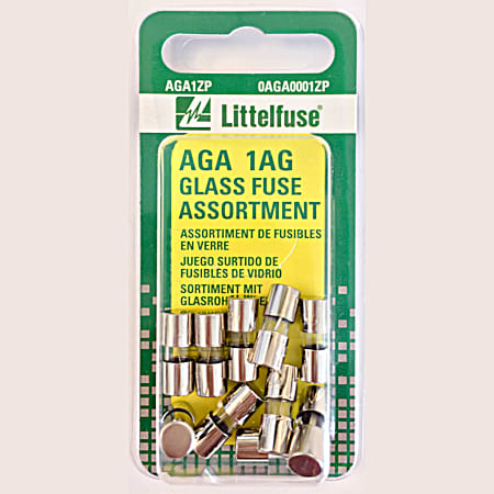 Littelfuse AGA 1AG 1A-30A Glass Fuse Assortment