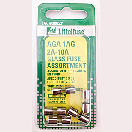 Littelfuse AGA 1AG 2A-10A Glass Fuse Assortment