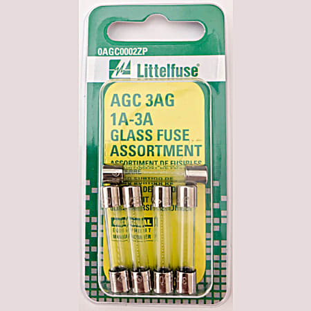 Littelfuse AGC 3AG 1A-3A Glass Fuse Assortment