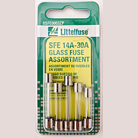 Littelfuse SFE 14A-30A Glass Fuse Assortment