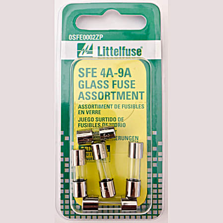 Littelfuse SFE 4A-9A Glass Fuse Assortment