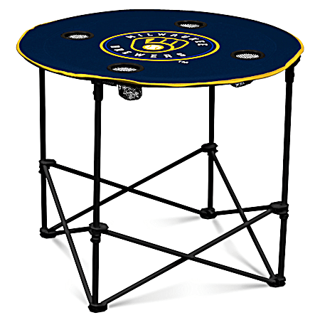 Milwaukee Brewers Portable Blue Round Table