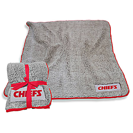 Kansas City Chiefs Grey Frosty Fleece Throw
