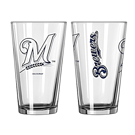 Milwaukee Brewers 16 oz Game Day Pint Glass