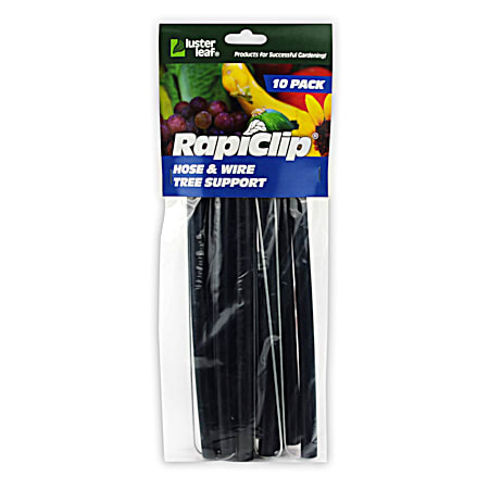 Rapiclip 10.5 in Black Hose & Wire Tree Support - 10 Pk