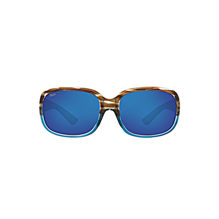 Adult Shiny Wahoo Frame Gannet Blue Mirror Lens Sunglasses