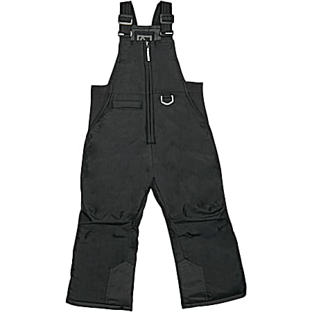Toddlers' Black Chest High Snow Bib Overalls