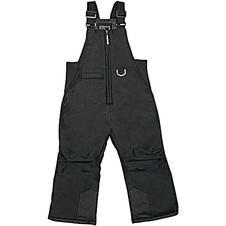 Kids' Black Chest High Snow Bib Overalls